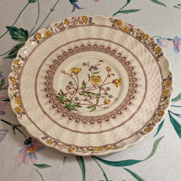 Charming antique Spode Copeland Buttercup trio cup / saucer / bread butter plate - Picture 7 of 10